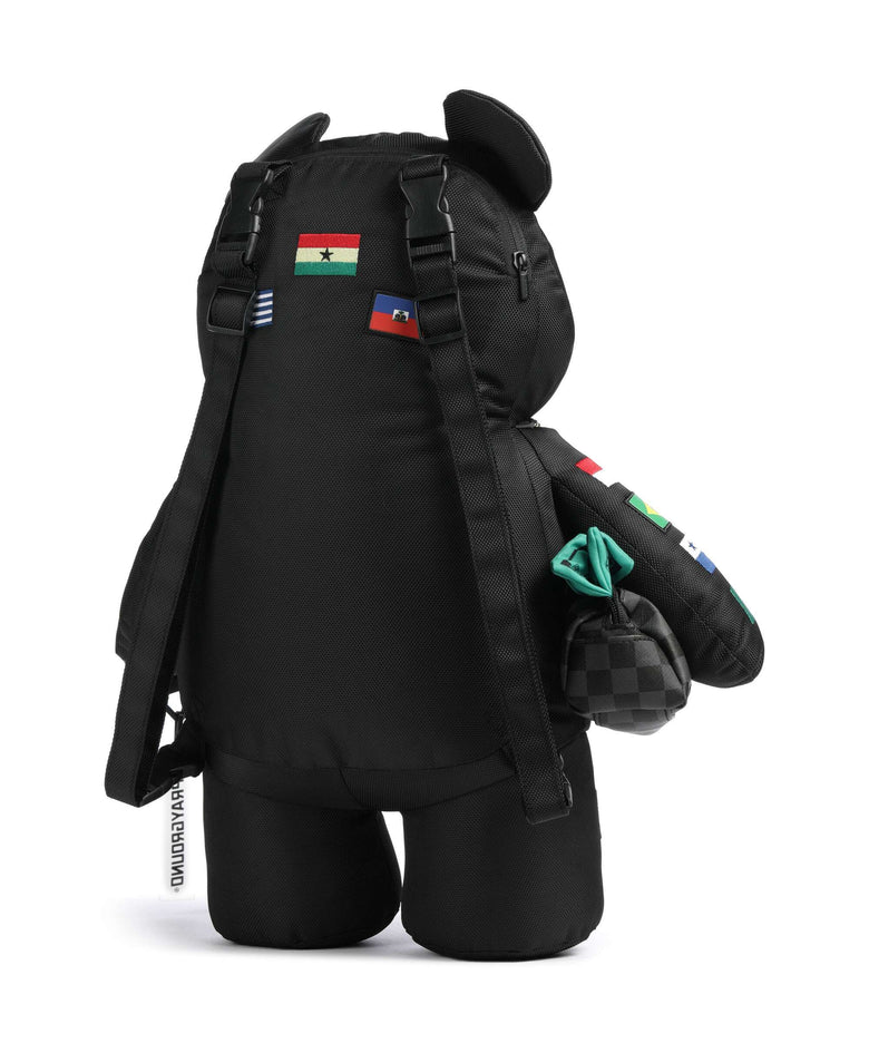 Sprayground James Flags Bear Backpack black