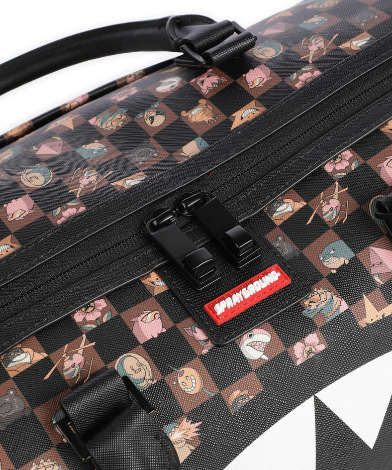 Sprayground Peeking Characters Remix Weekend bag brown