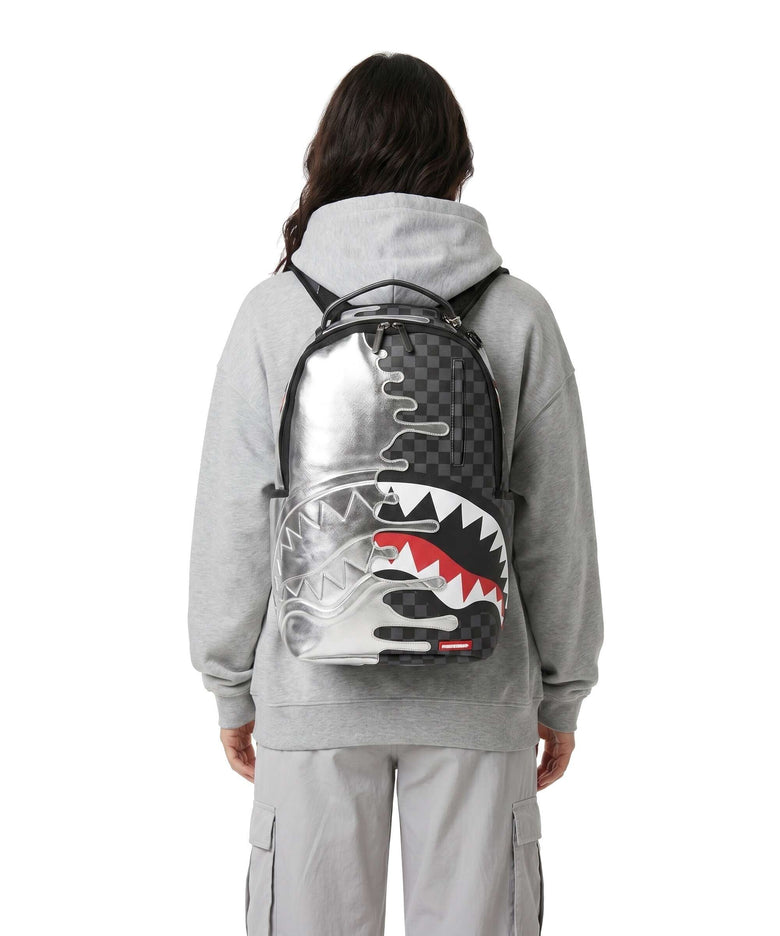 Sprayground Silver Side Drip Backpack silver