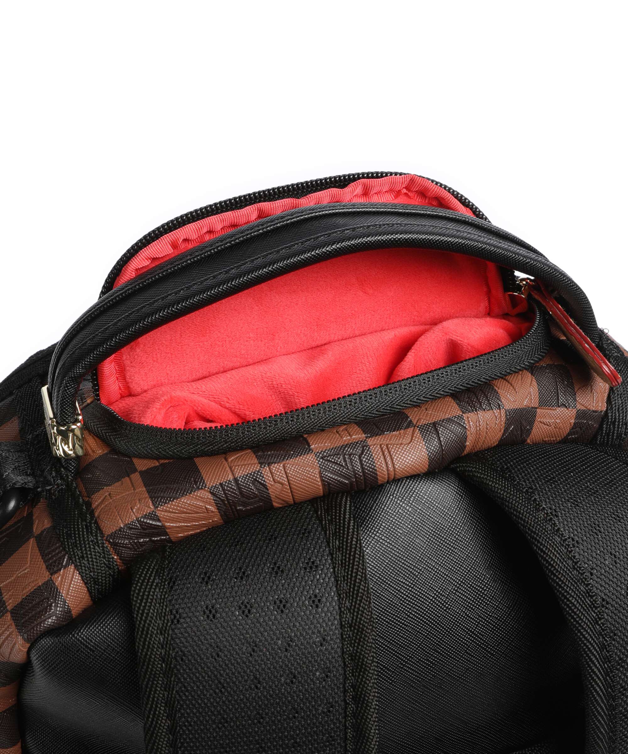 Sprayground Embossed Check Brown Backpack multicolour