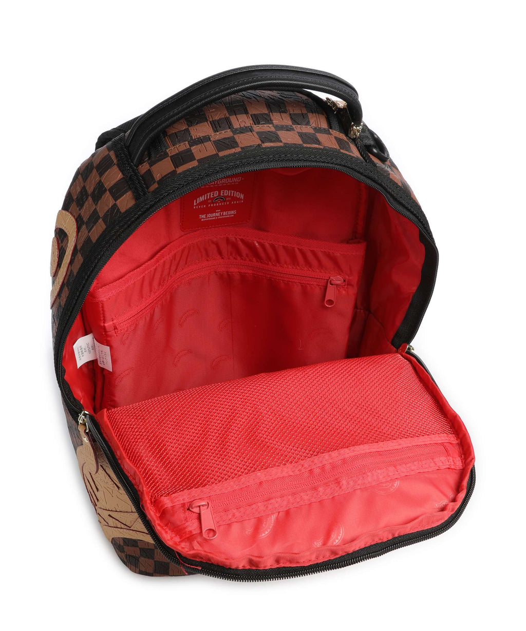 Sprayground Embossed Check Brown Backpack multicolour