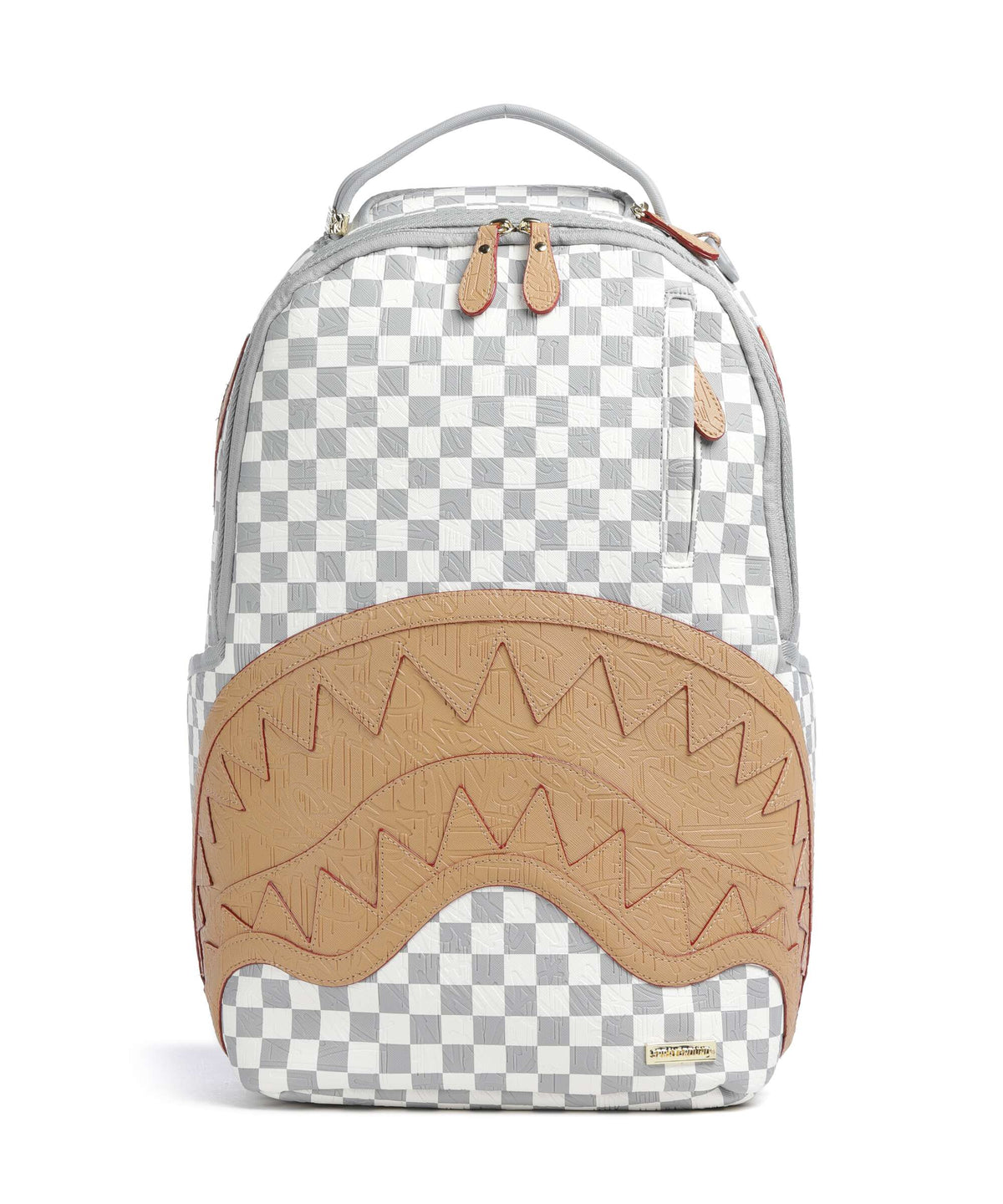 Sprayground Embossed Cream Check Backpack multicolour