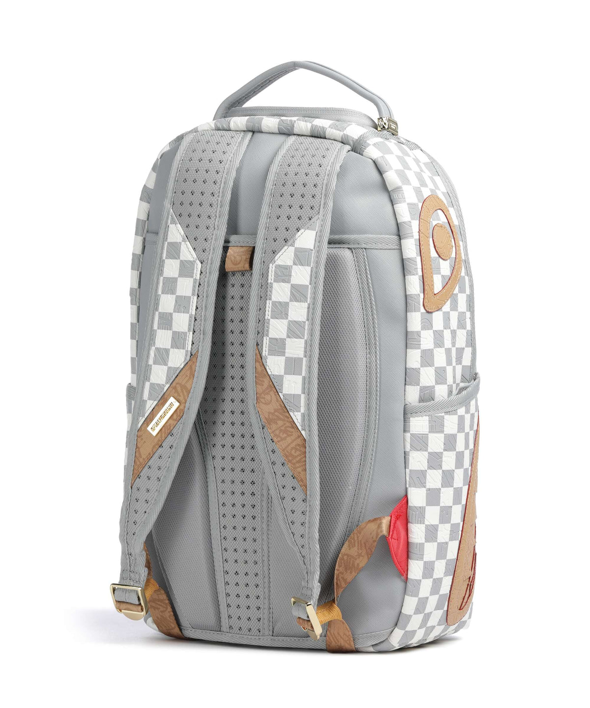 Sprayground Embossed Cream Check Backpack multicolour