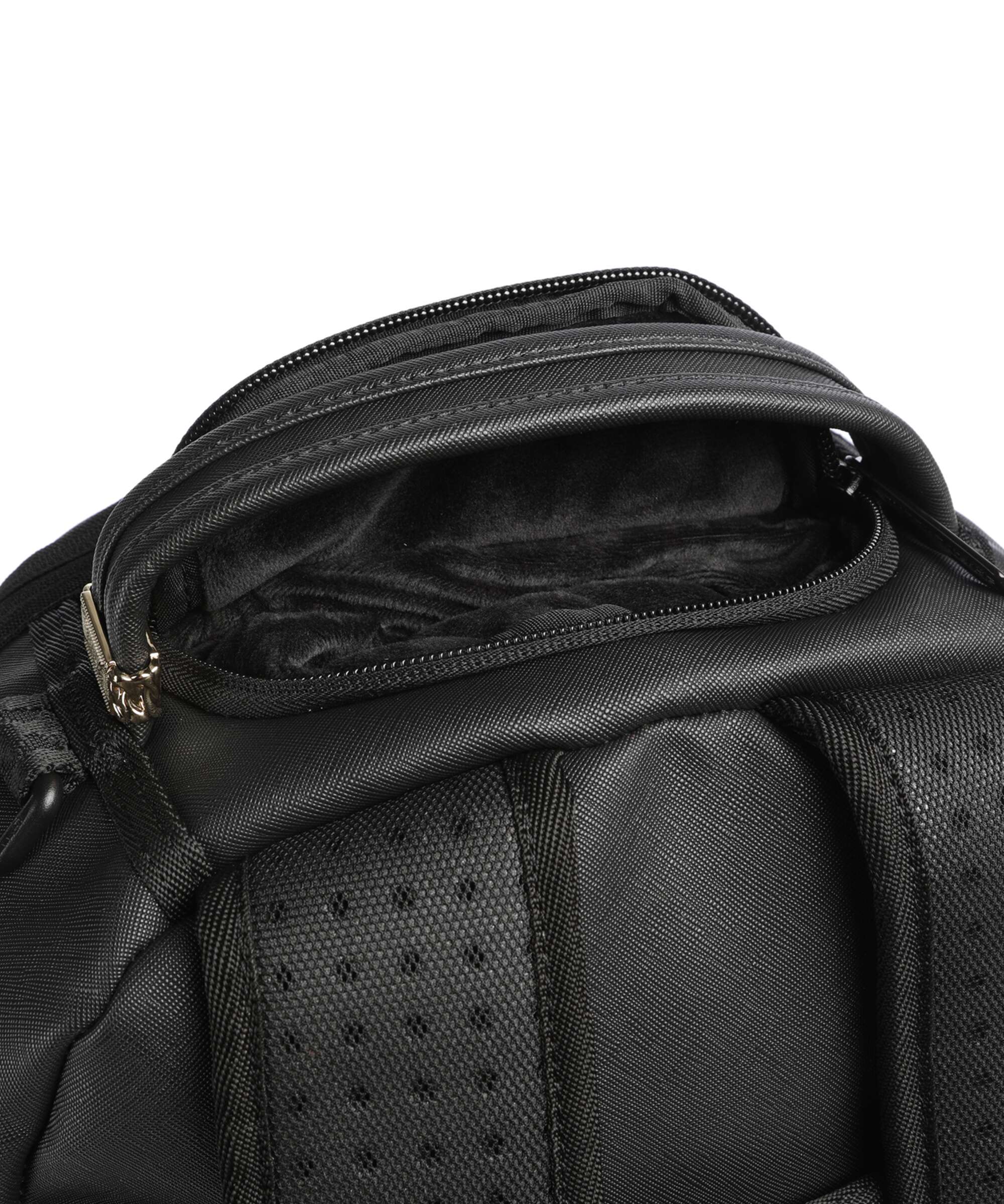 Sprayground Blacked Out Embossed Gold Tooth Backpack black