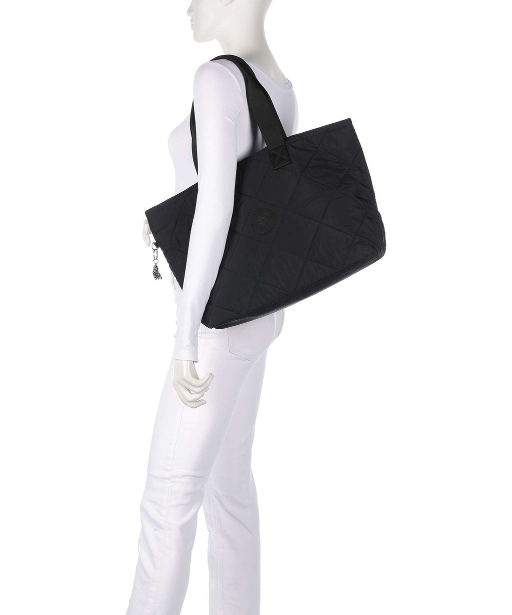 Kipling Crinkled Quilt Colissa Up Tote bag cosmic black