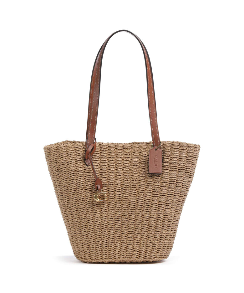 Coach Straw Tote bag dark natural