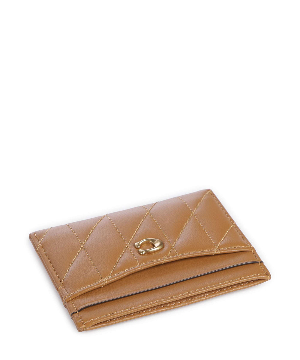 Coach Essential Pillow Credit card holder honey brown