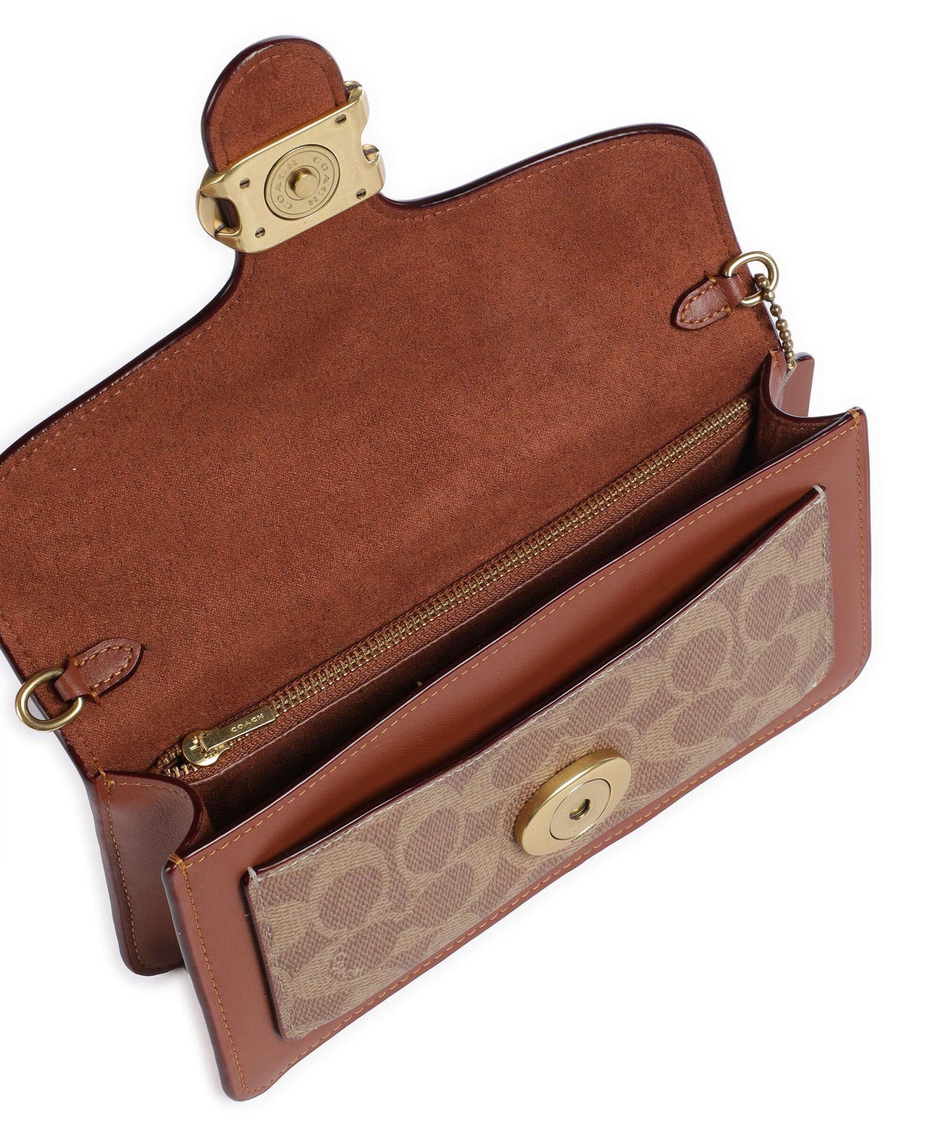 Coach Tabby Chain Crossbody bag tan caramel