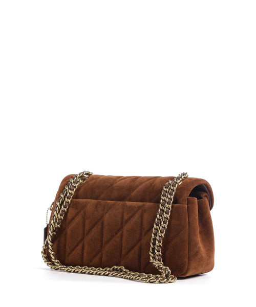 Coach Tabby Quilted Suede 26 Shoulder bag warm brown