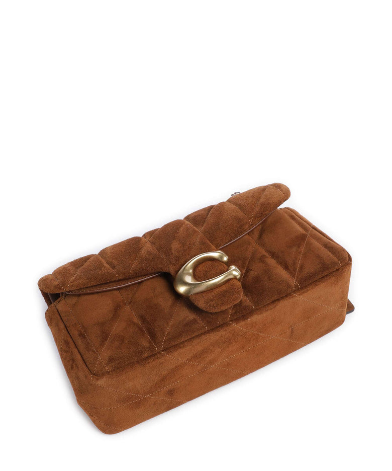 Coach Tabby Quilted Suede 20 Shoulder bag warm brown