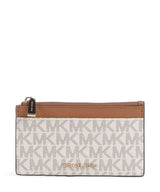 Michael Kors Jet Set Étui à cartes crédit vanilla/acorn