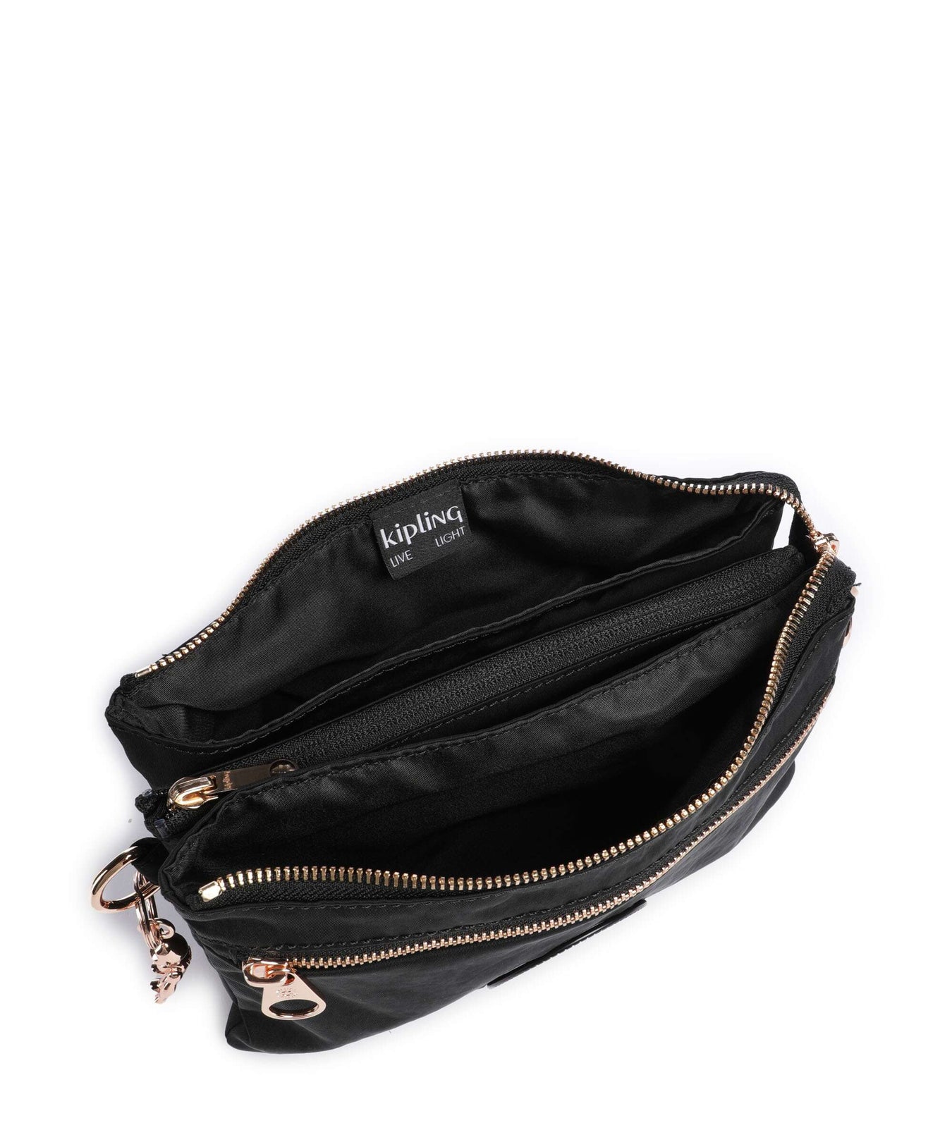 Kipling Charm Riri Zip Crossbody bag black rose spice