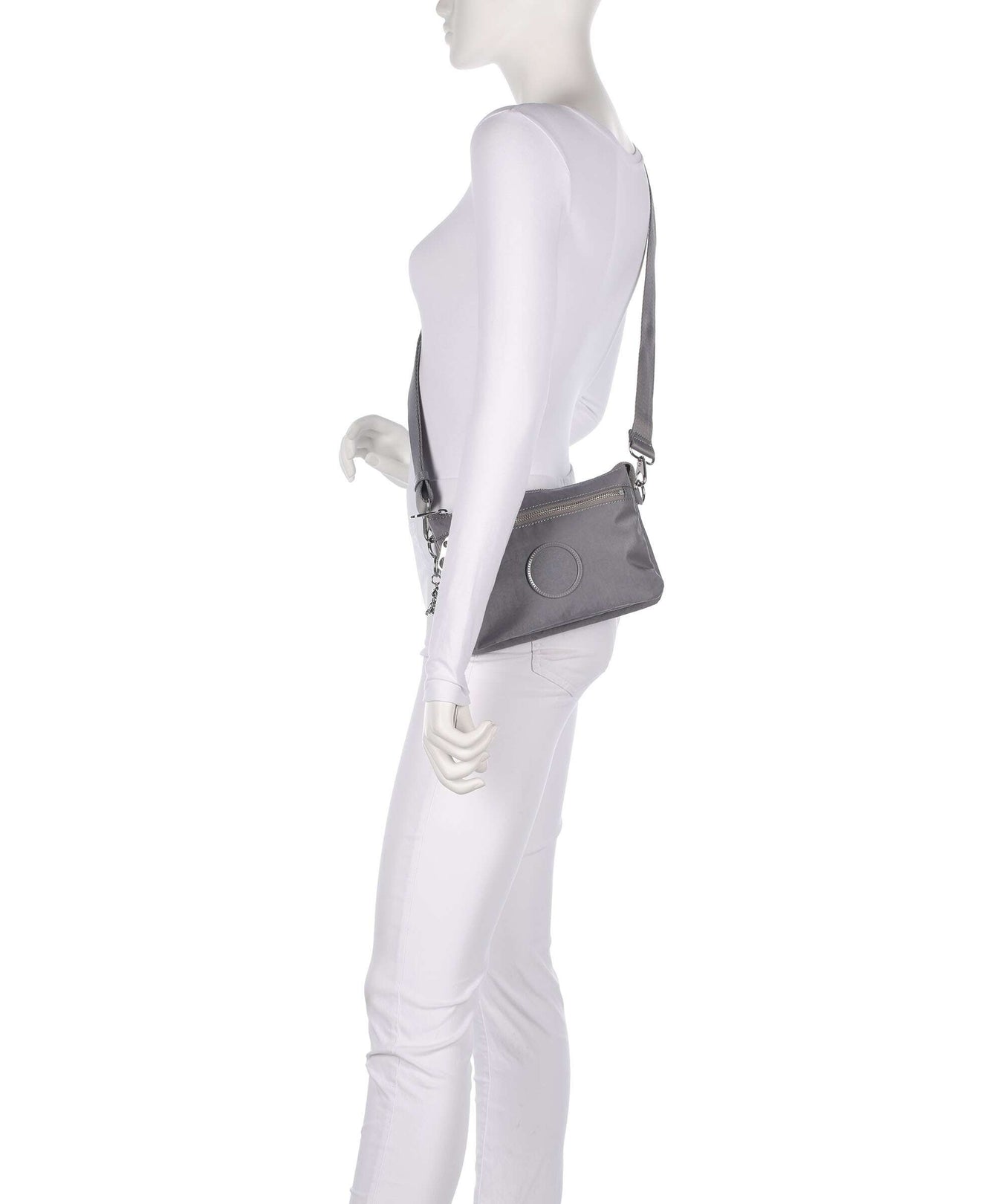 Kipling Charm Riri Zip Crossbody bag grey spice