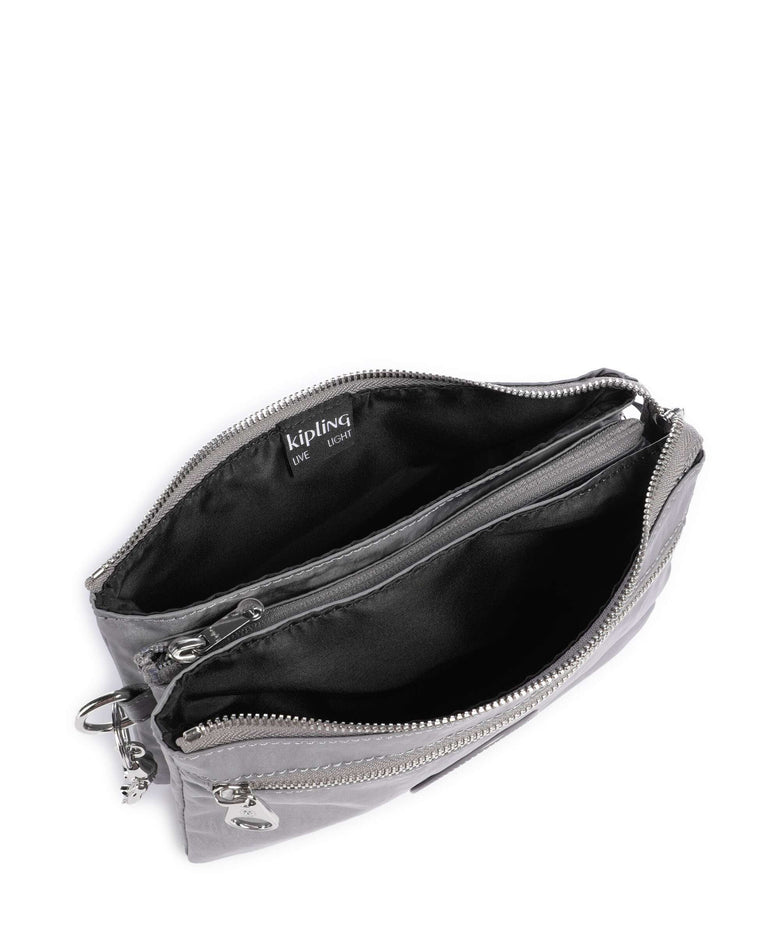 Kipling Charm Riri Zip Crossbody bag grey spice