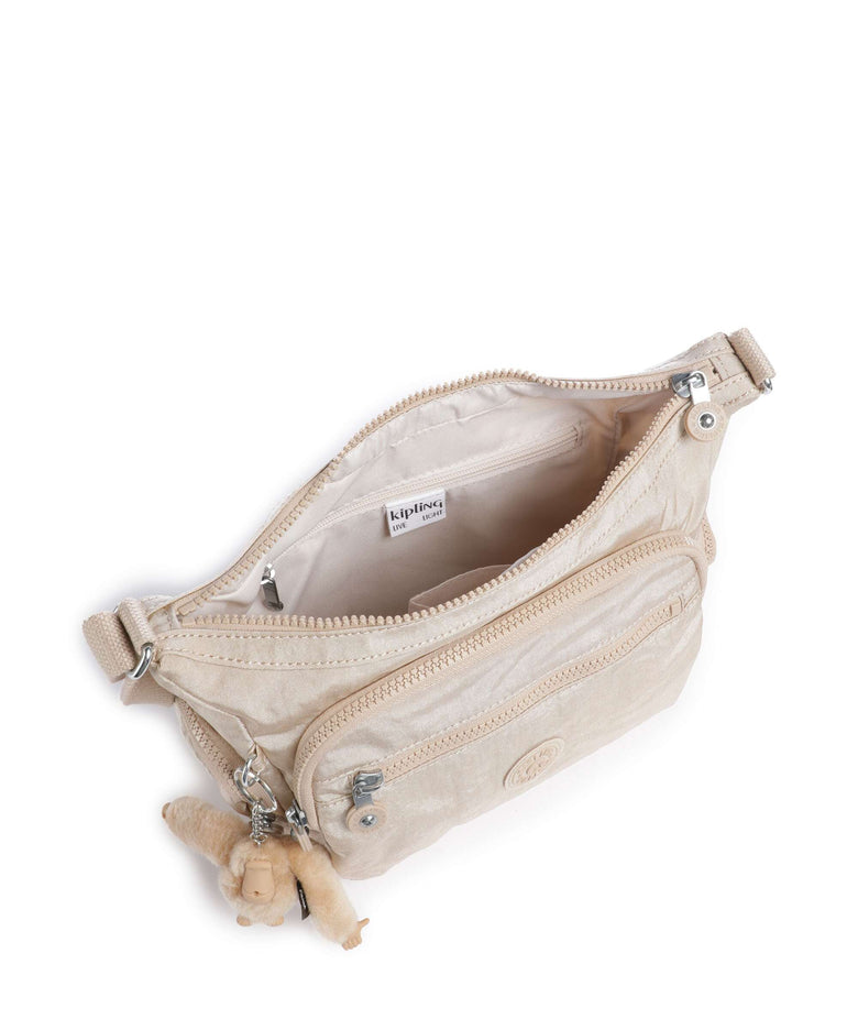 Kipling Basic Gabbie S Crossbody bag sparkled beige