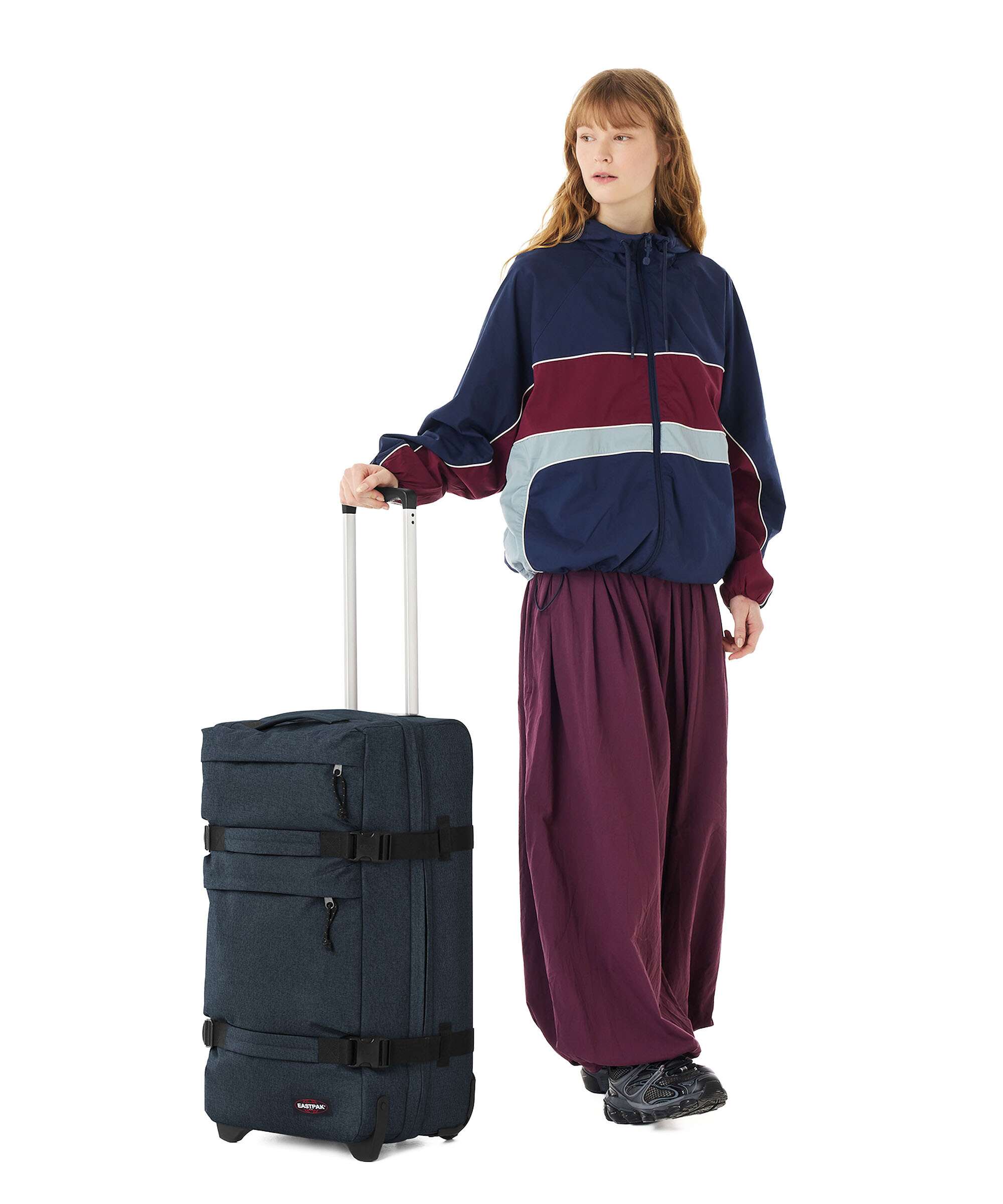 Eastpak Transit'R Plus Core M Travel bag with wheels triple denim