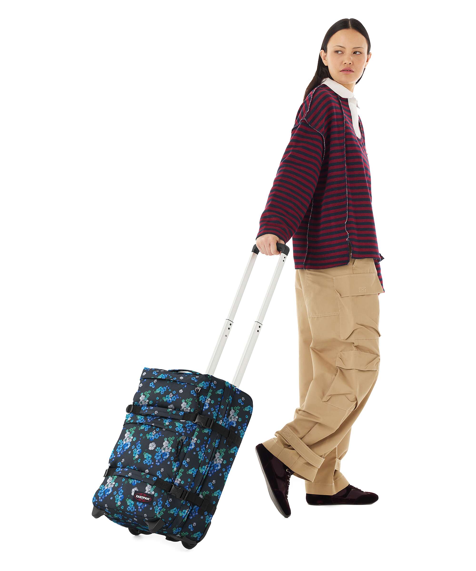 Eastpak Transit'R Plus Core S Travel bag with wheels floral bloom/black