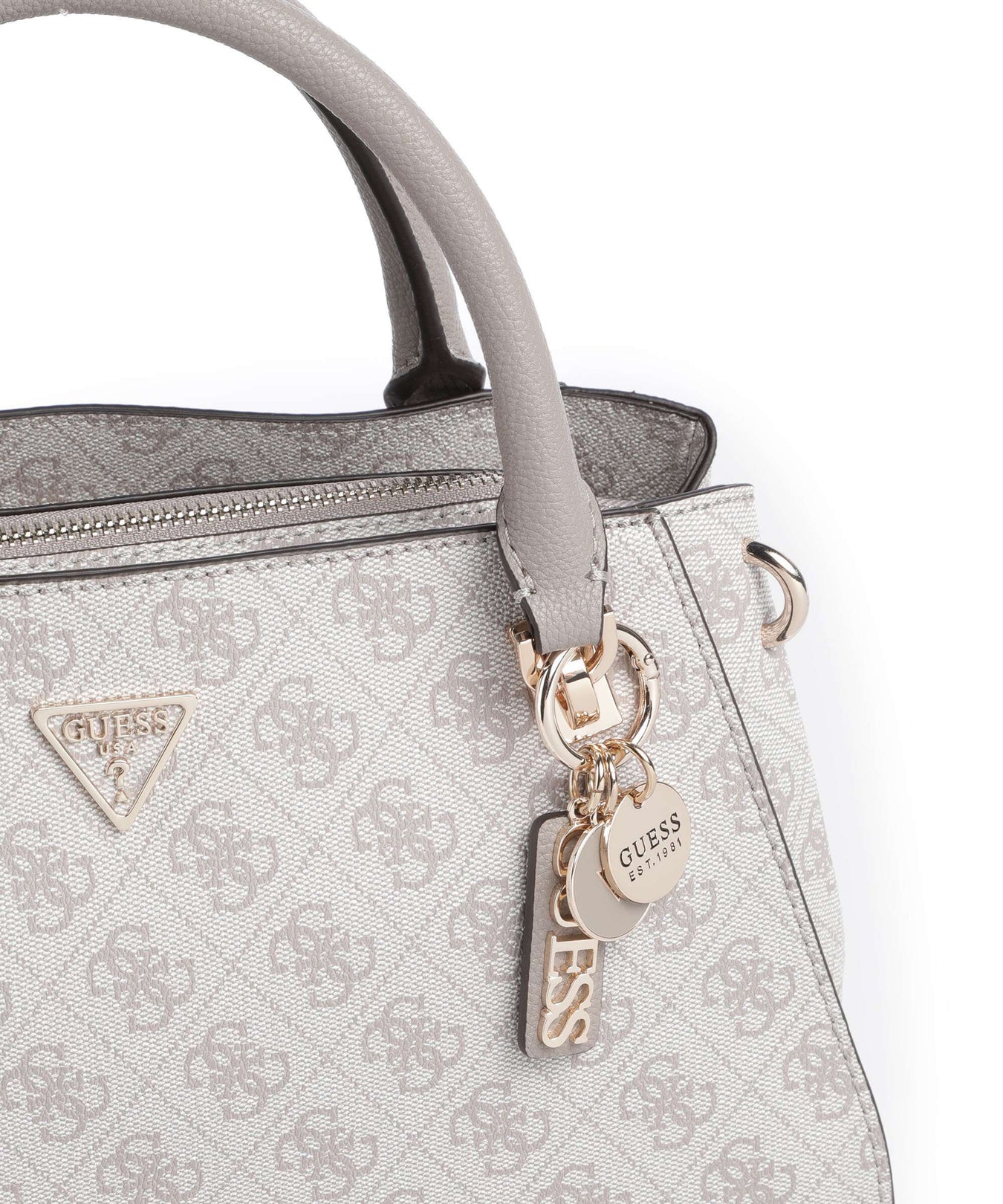 Guess Noelle 4G Logo Handbag dark oak