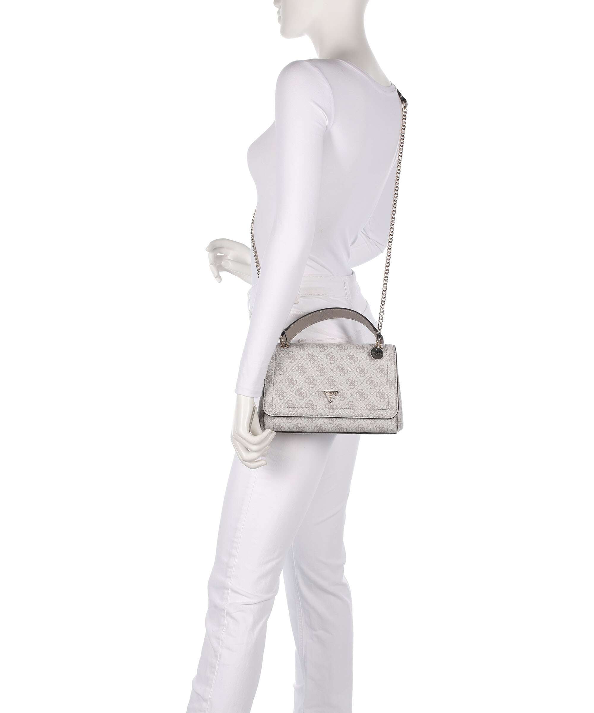 Guess Noelle Shoulder bag dark taupe logo