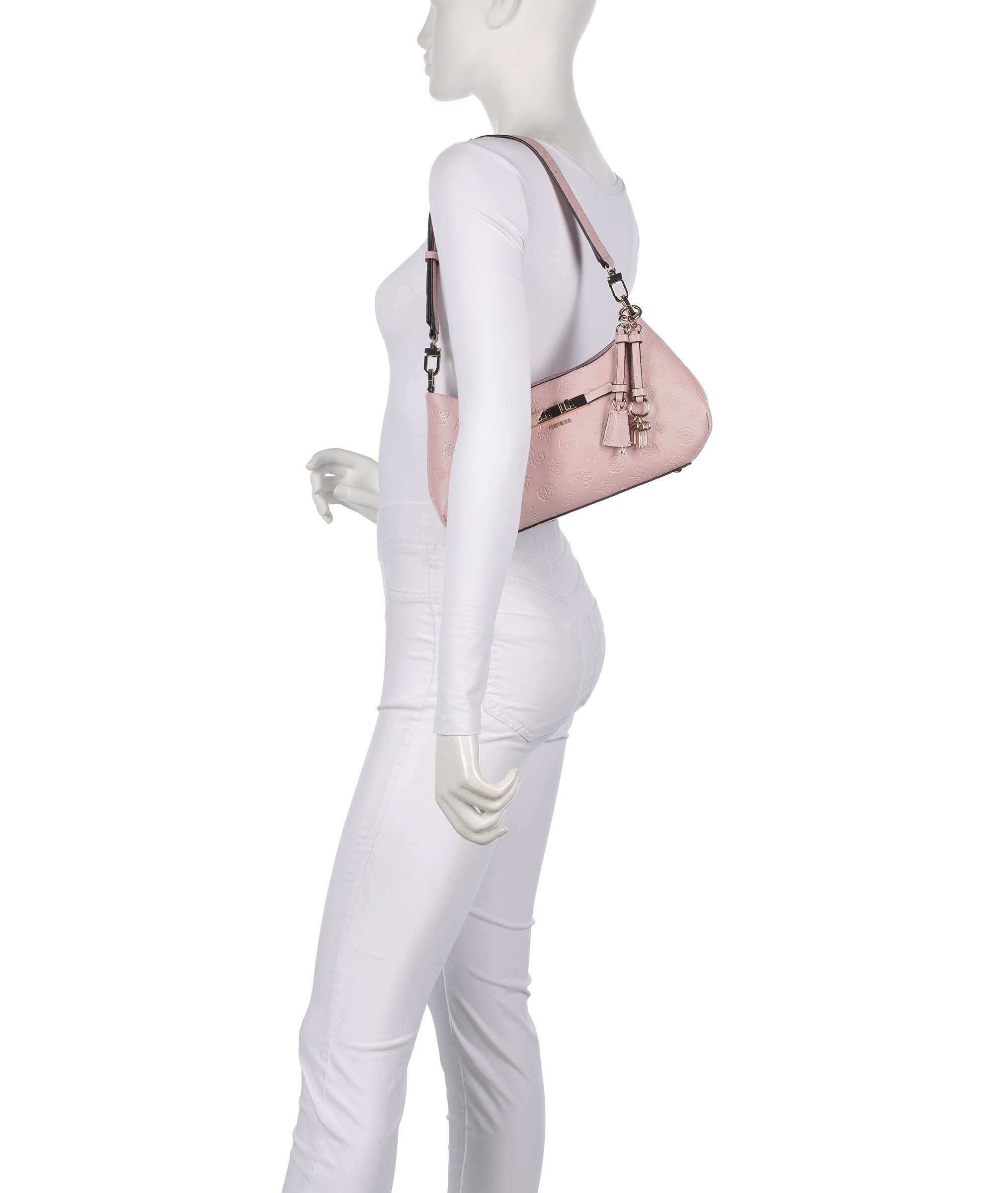 Guess Carmella Shoulder bag light pink logo