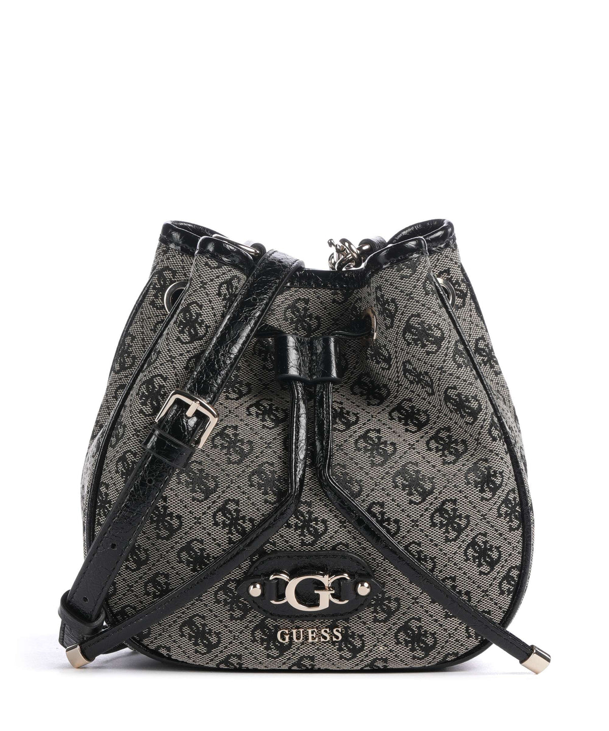 Guess Samantha Mini Bucket bag black logo