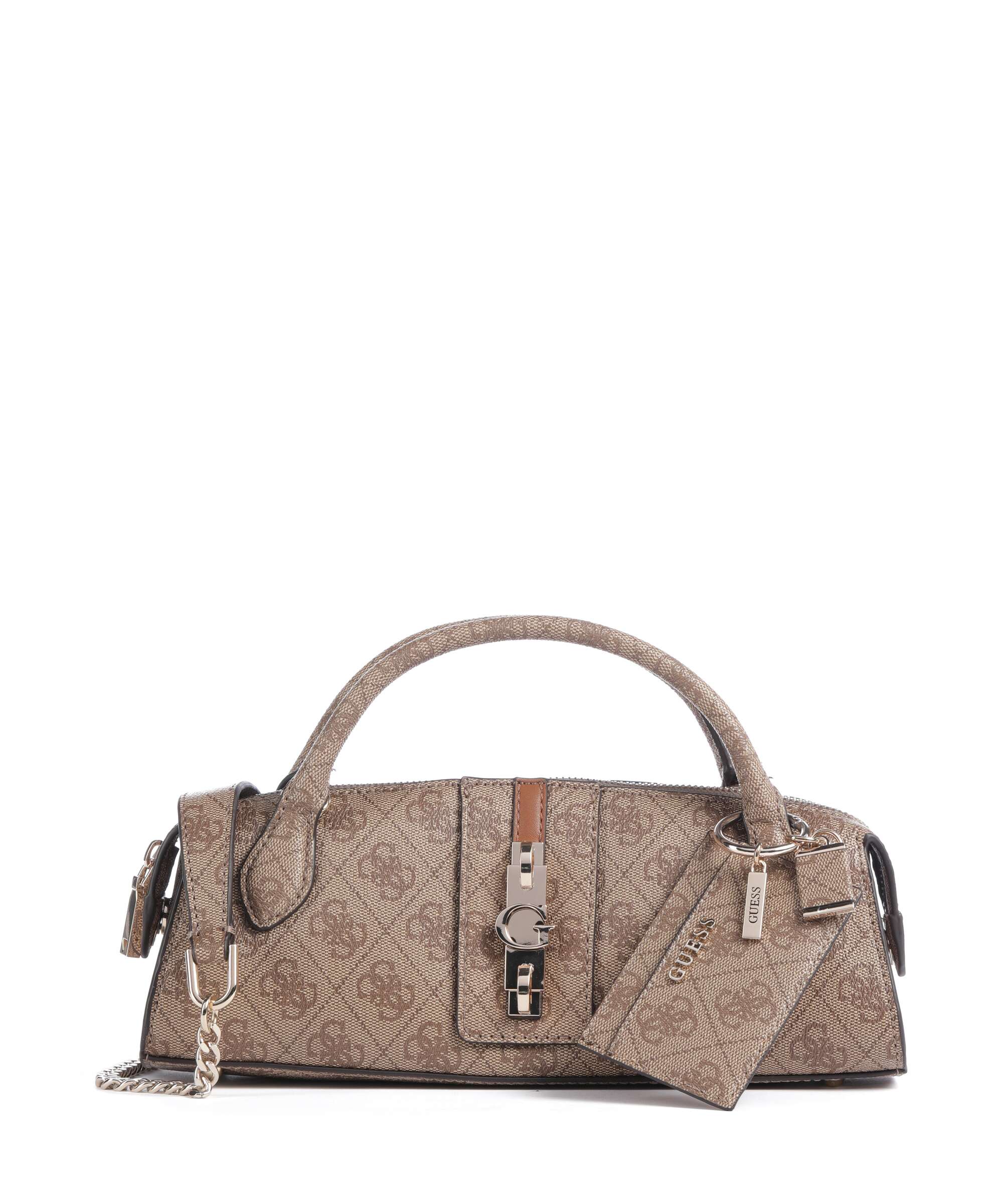 Guess Yvonne Logo Mini Handbag latte logo