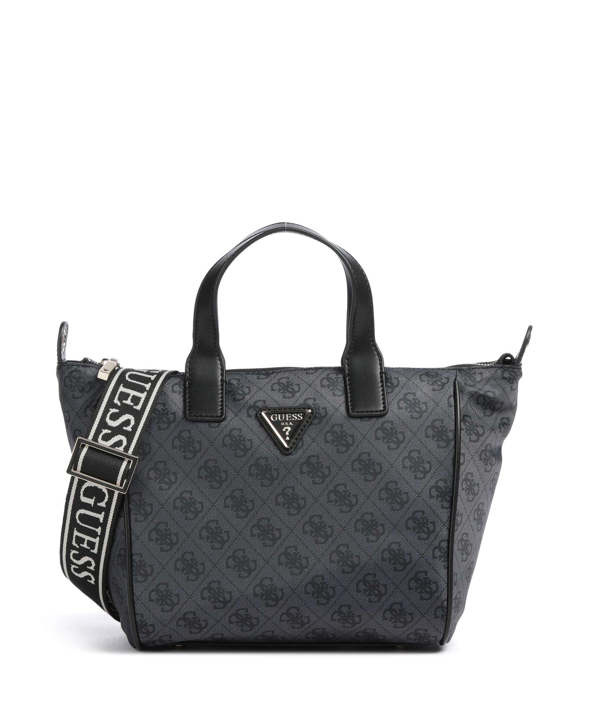 Guess Adrian Logo Small Handbag coal logo