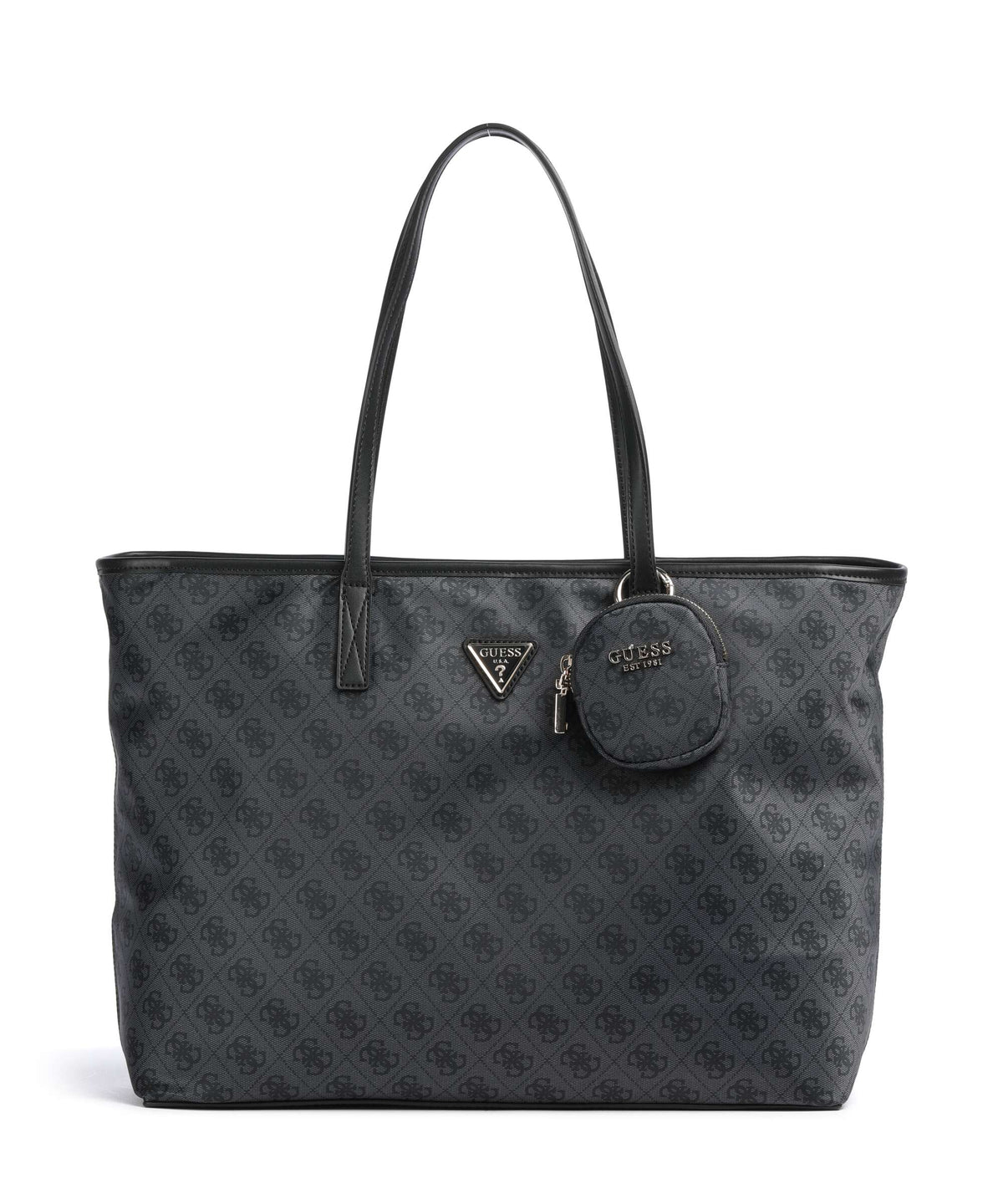 Guess Adrian Tech Logo Large Tote bag coal logo