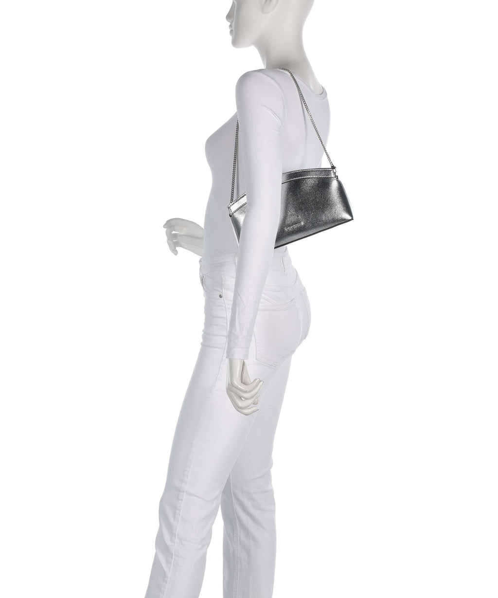 Michael Kors Athena Dome Chain Small Shoulder bag silver