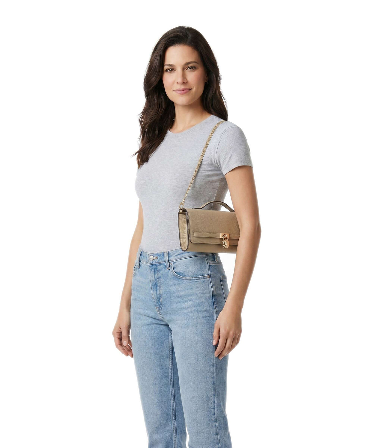 Michael Kors Hamilton Moderne Medium Shoulder bag khaki