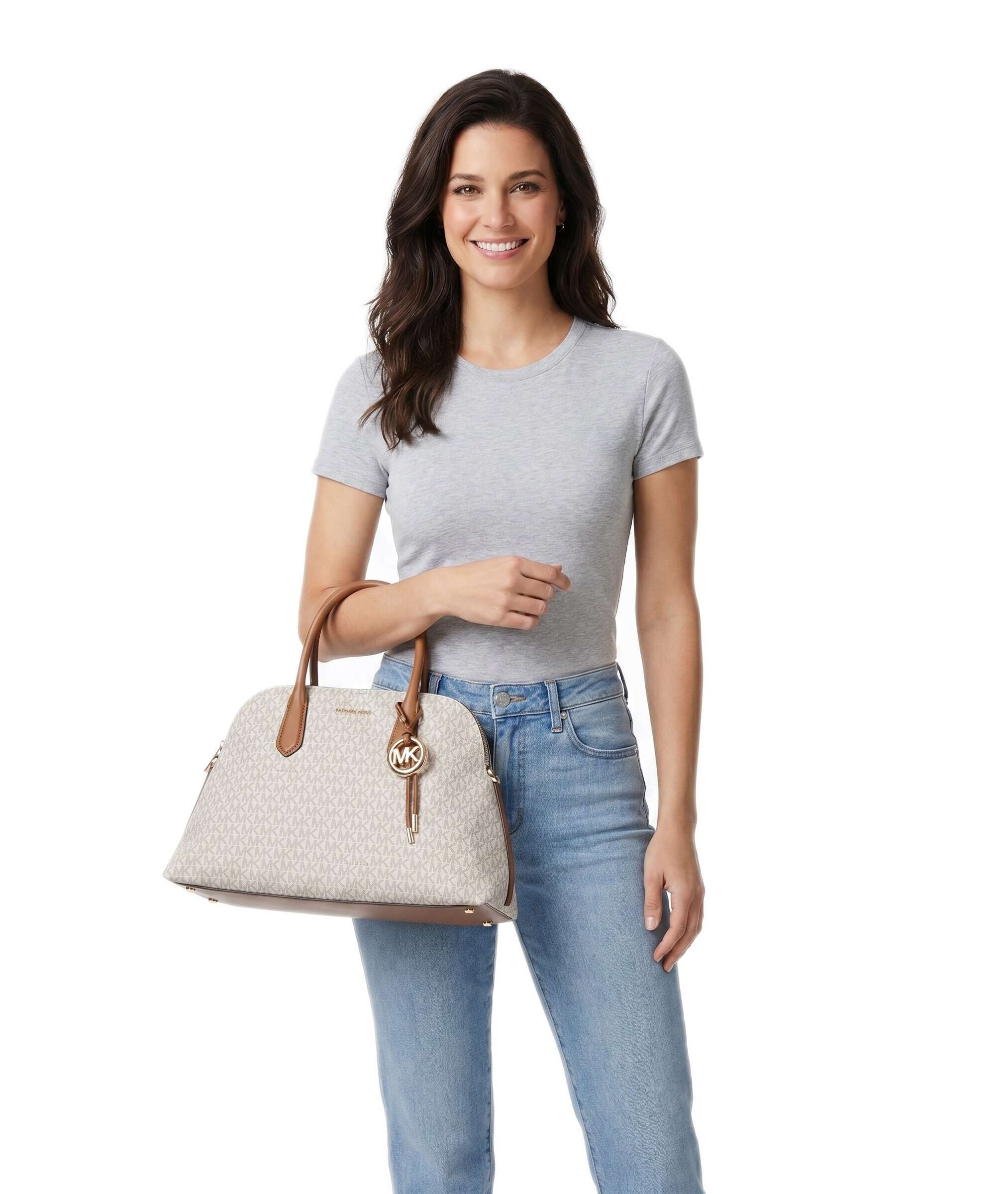 Michael Kors Freddie Large Handbag vanilla/acorn