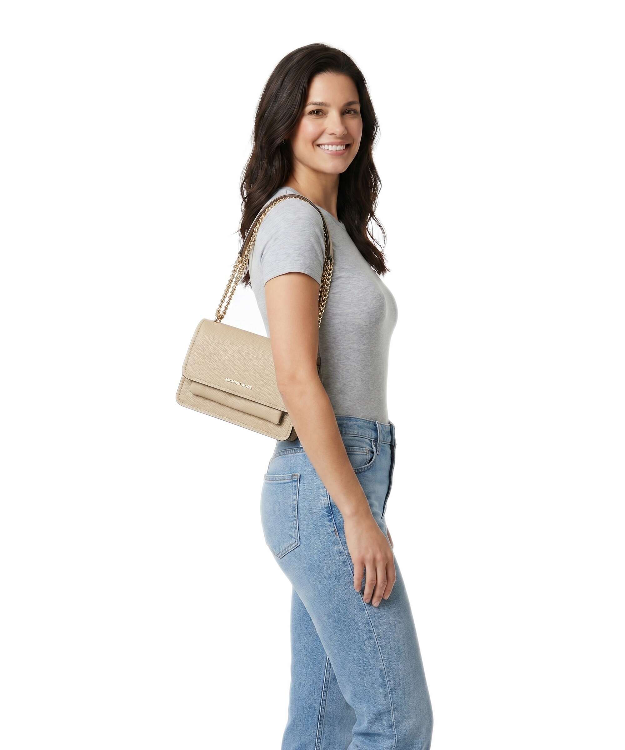 Michael Kors Claire Small Shoulder bag khaki