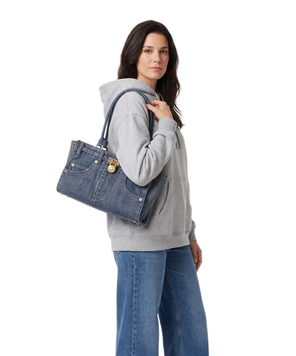Michael Kors Hamilton Moderne Small Shoulder bag light wash blue