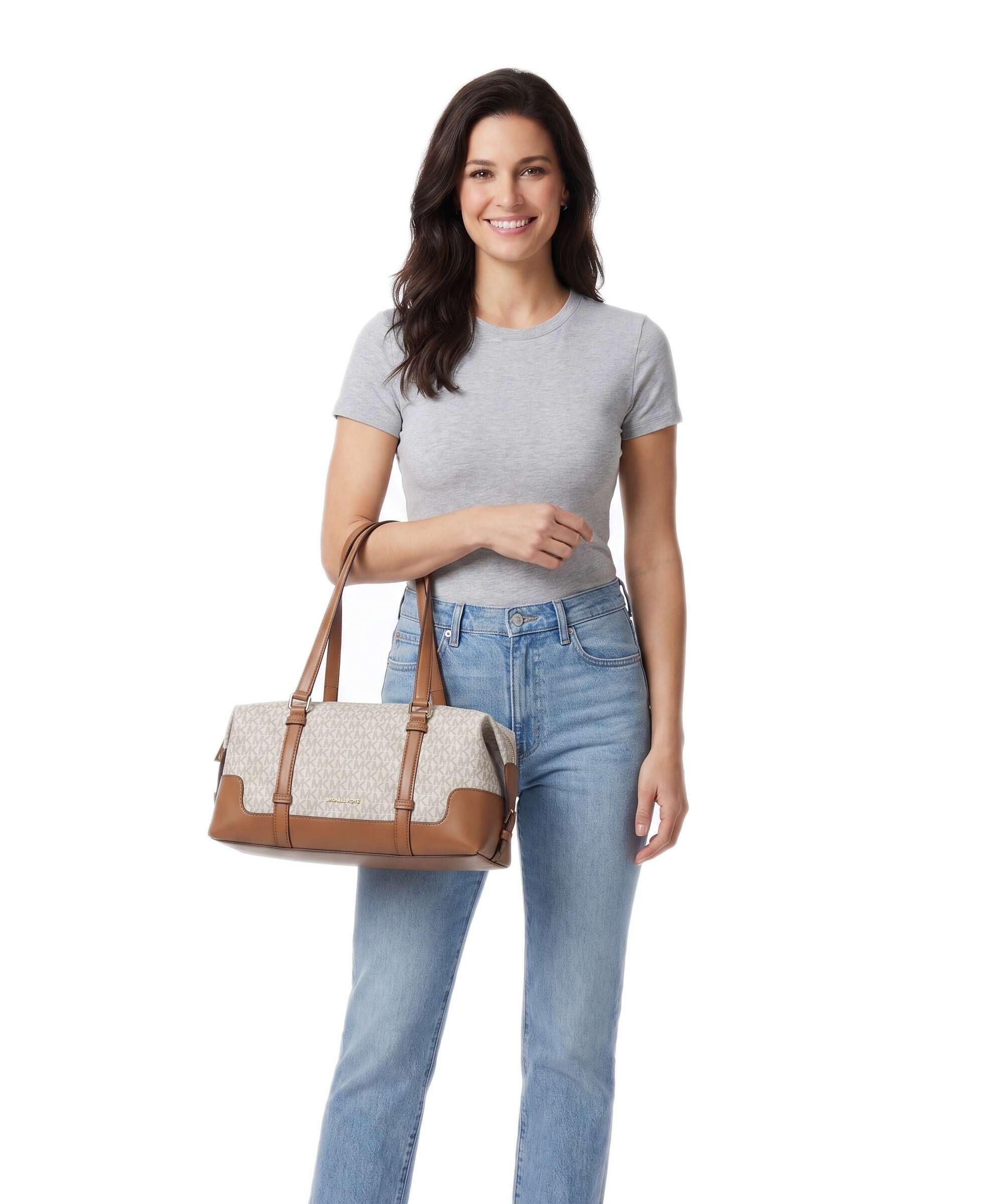 Michael Kors Teddi Large Shoulder bag vanilla/acorn