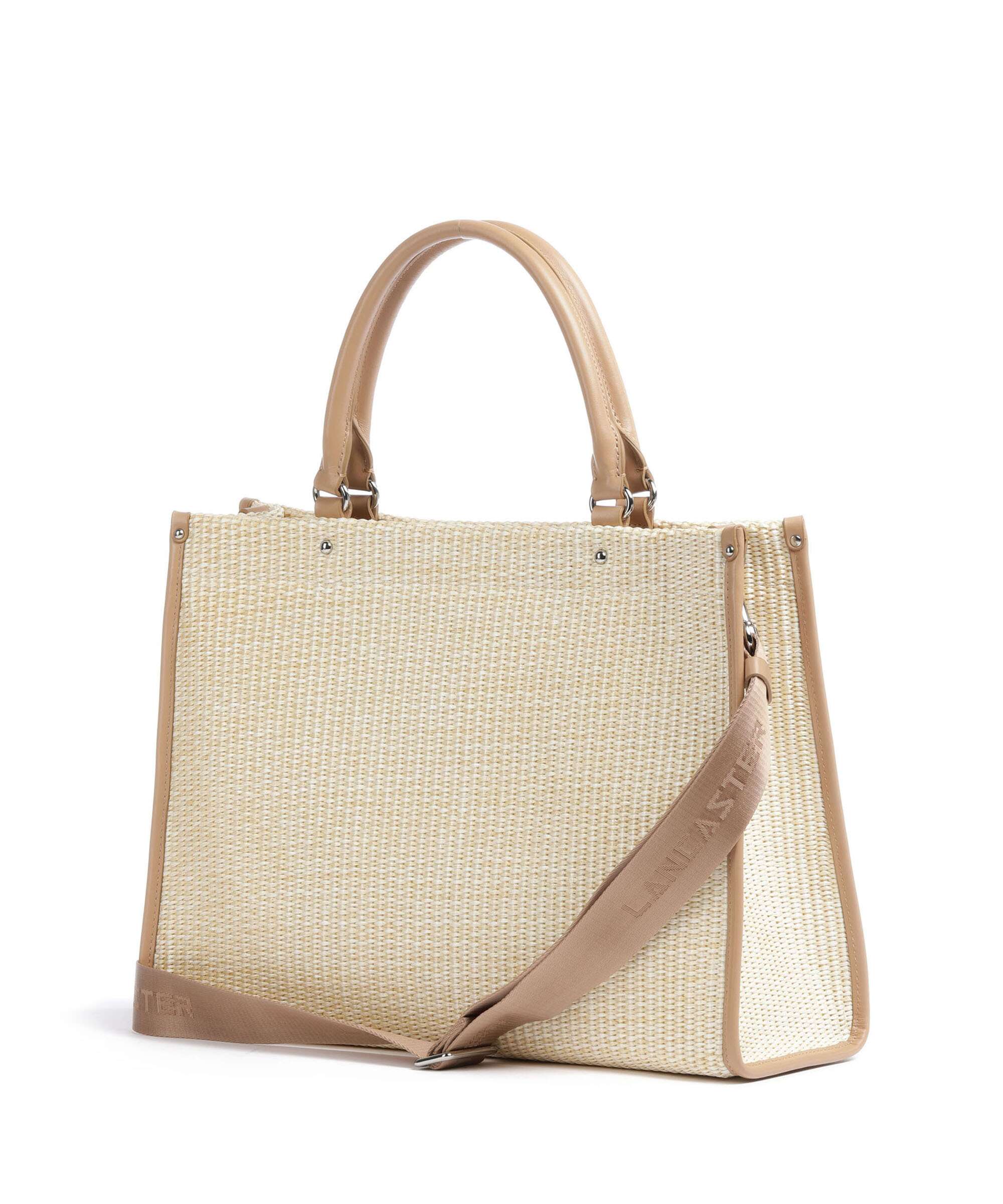 Lancaster Actual Osier Mini Handbag beige