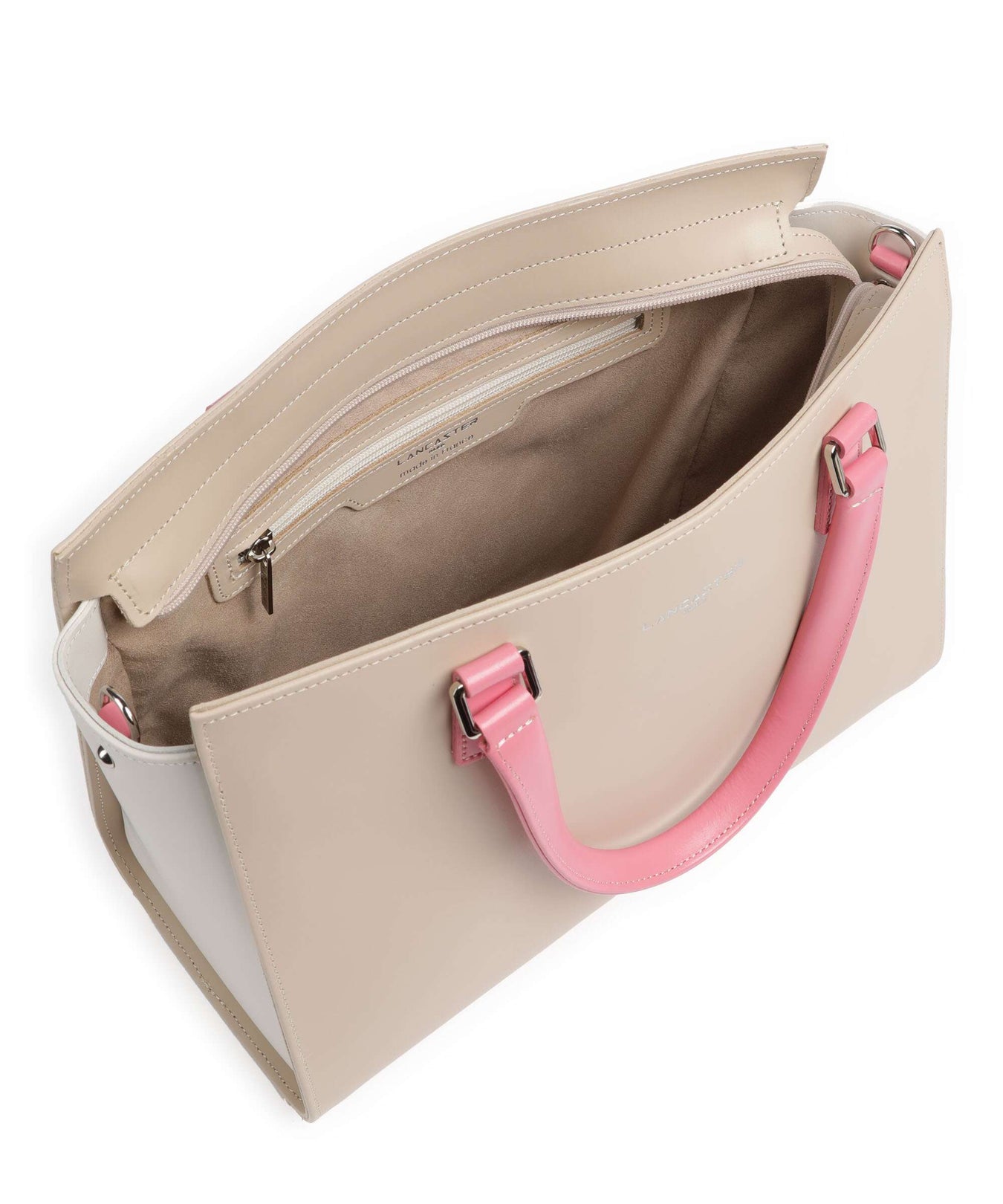 Lancaster Smooth Handbag beige