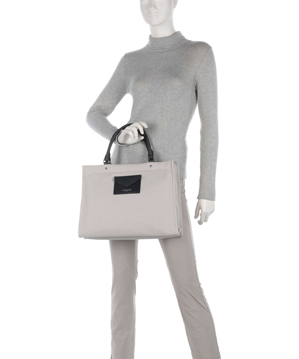 Lancaster Actual Conscious Canvas Handbag grisclai