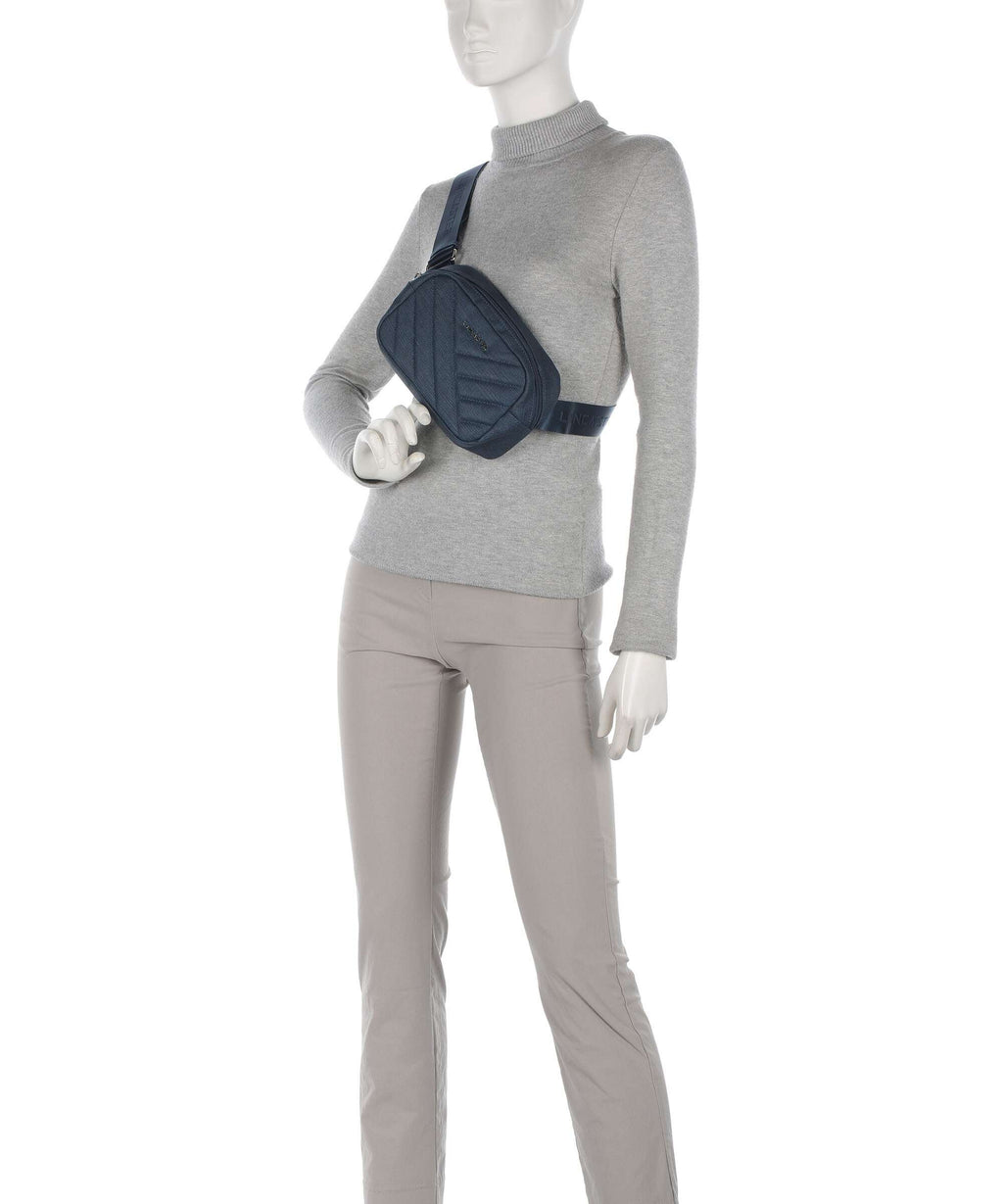 Lancaster Canvas Matelassé Belt bag bleufonc