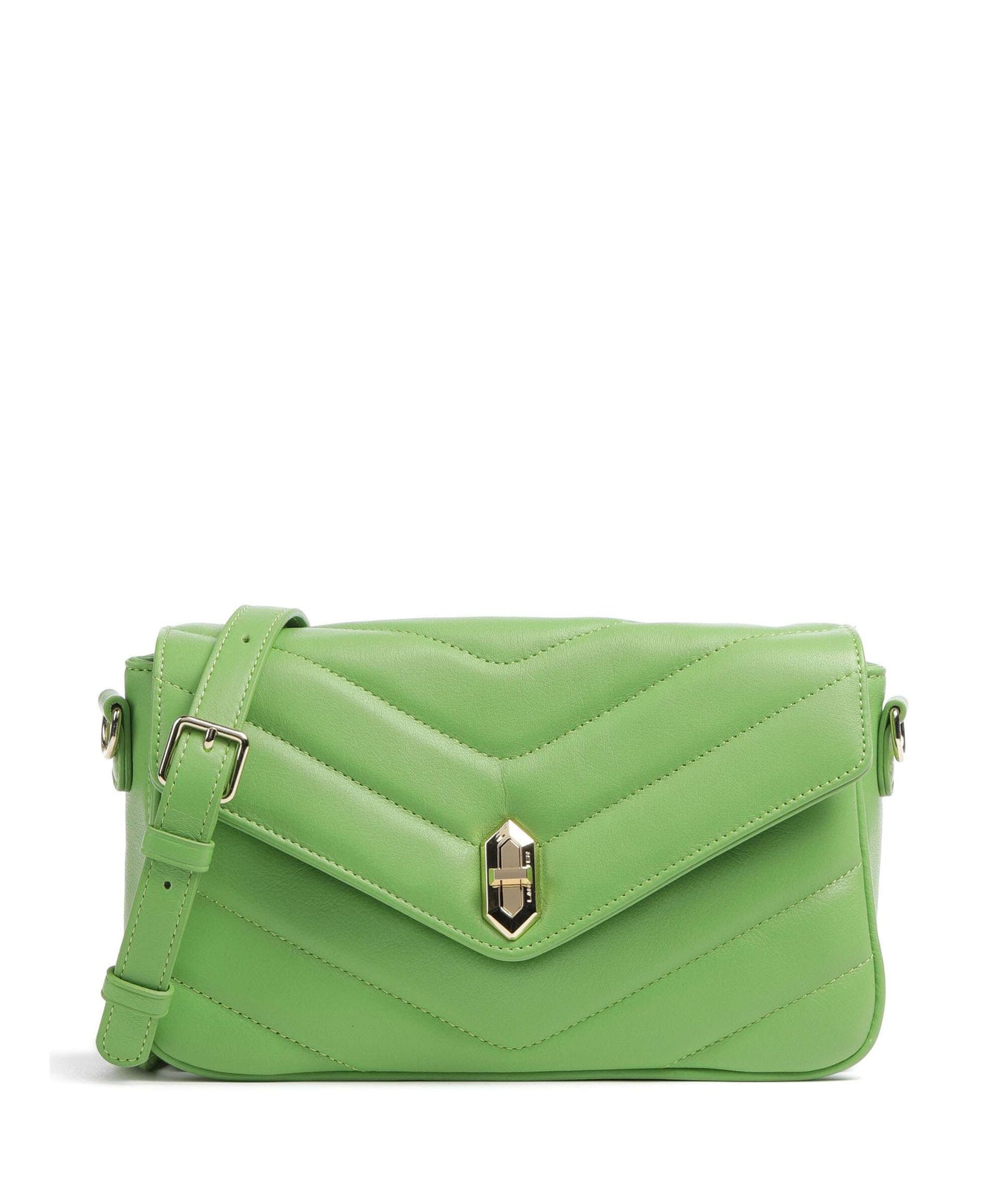 Lancaster Soft Matelassé Crossbody bag vertmouss