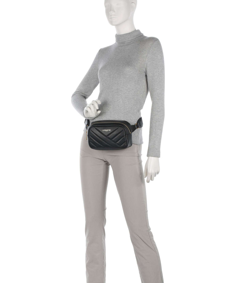 Lancaster Soft Matelassé Fanny pack noir