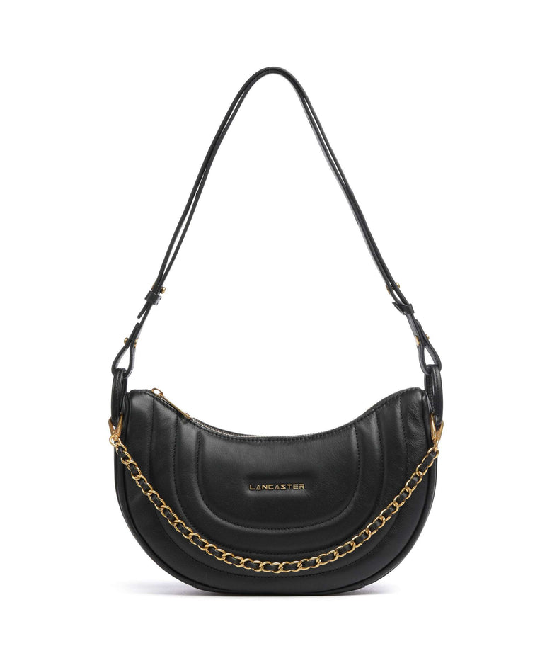 Lancaster Soft Matelassé Hobo bag noir