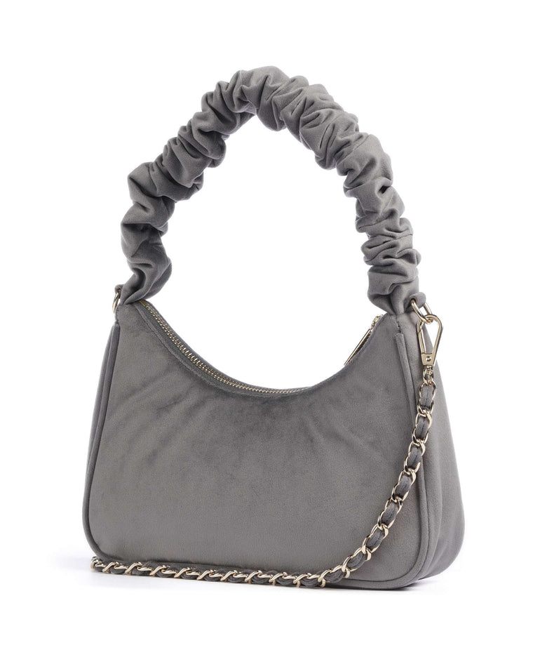 Lancaster Actual Chouchou Velvet Shoulder bag gris