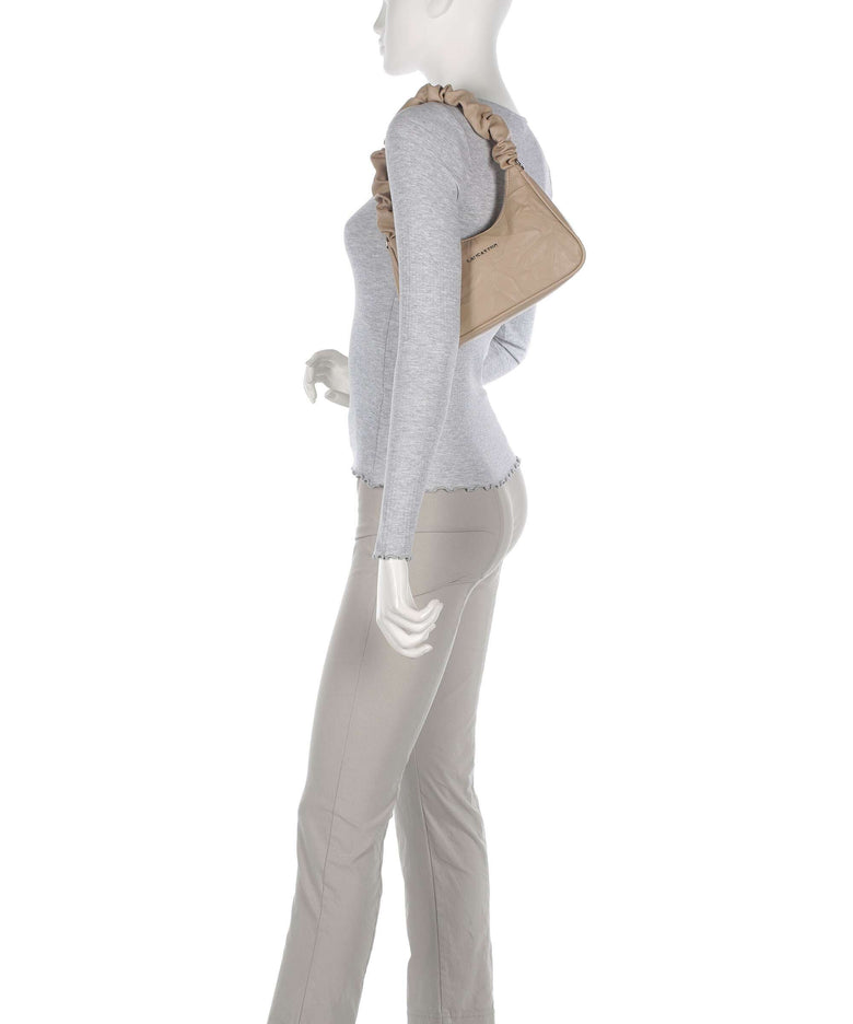 Lancaster Actual Froissé Shoulder bag beige foncé