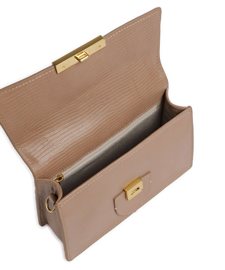 Lancaster Exotic Ily Crossbody bag sable/lézard