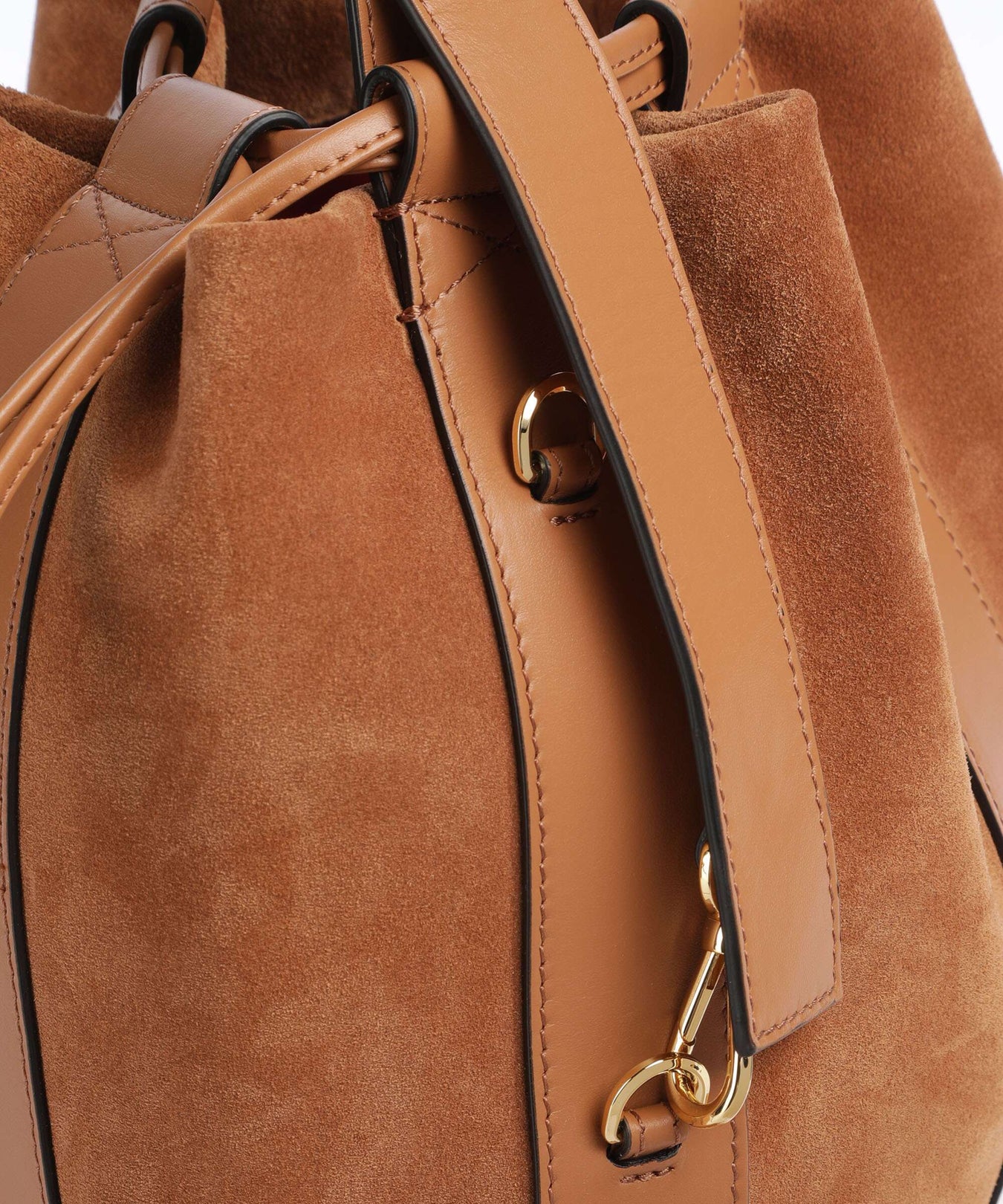 Lancel Elles M Bucket bag camel