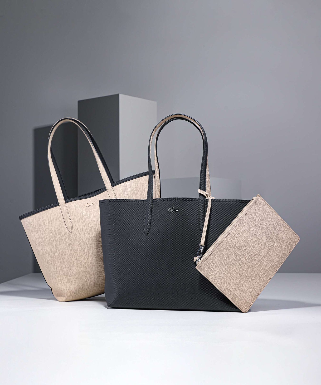 Lacoste Anna Tote bag noir/krema