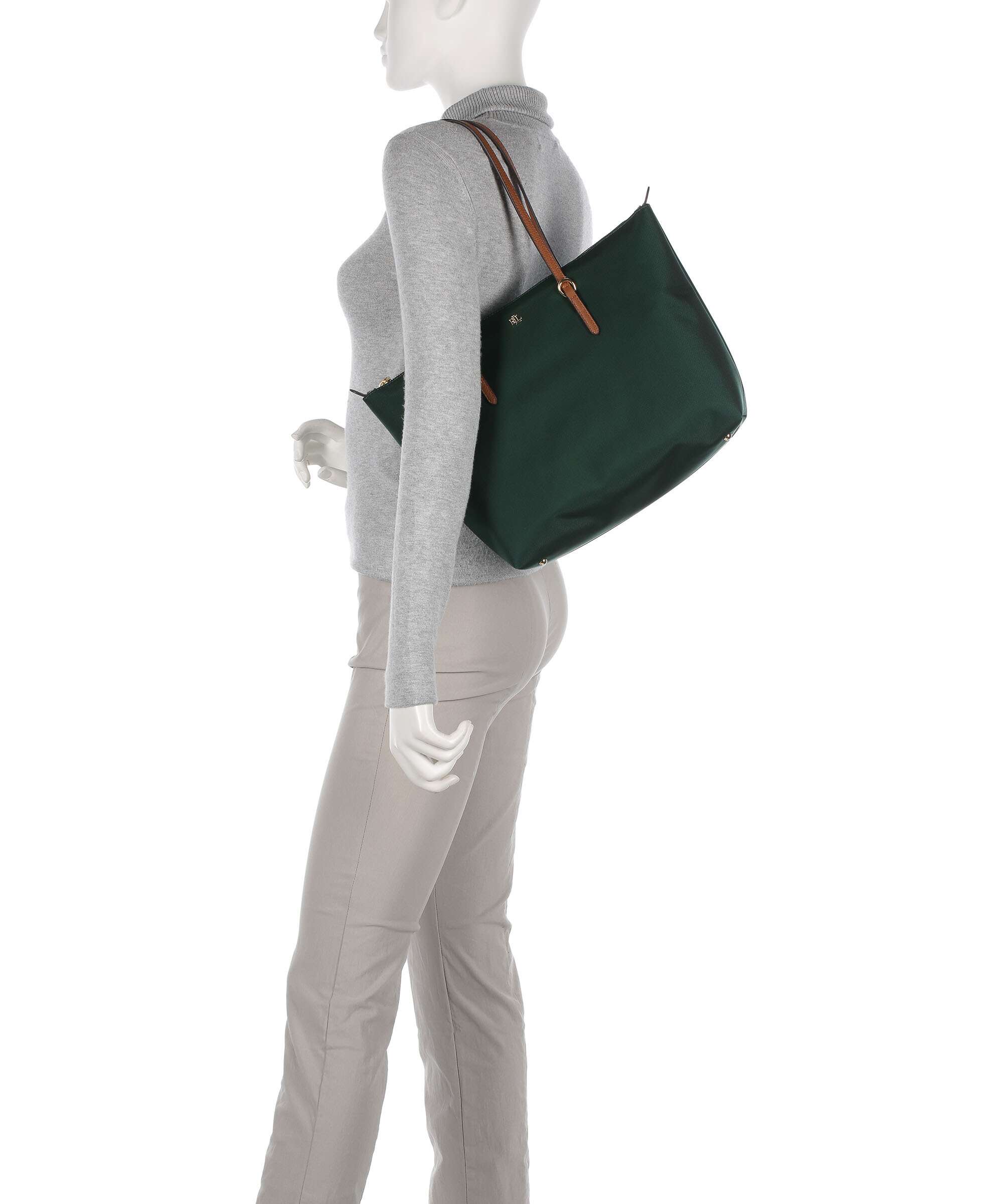 Lauren Ralph Lauren Keaton 26 Tote bag season green/tan