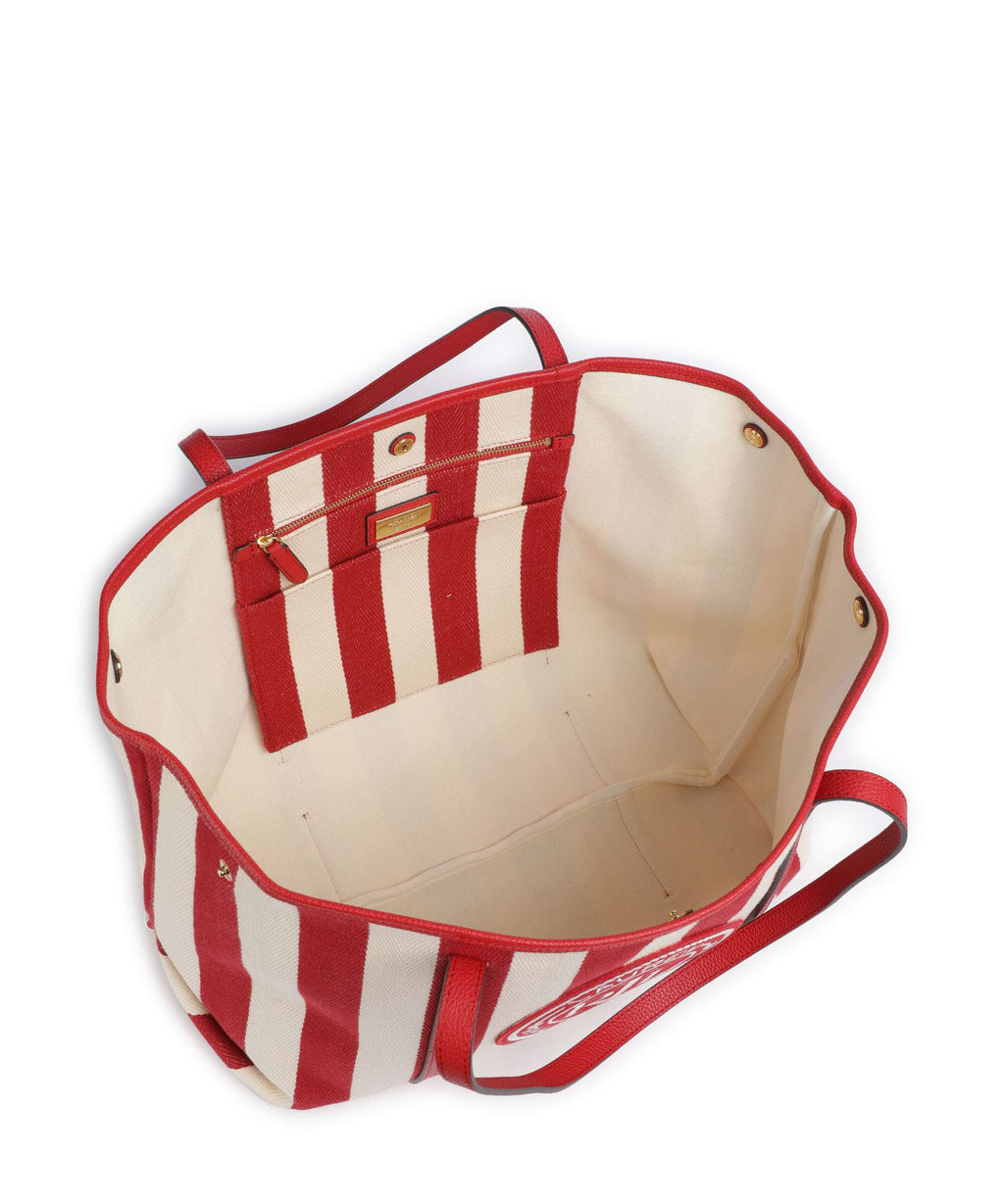 Lauren Ralph Lauren Emerie Extra Large Tote bag natural/festive red stripe