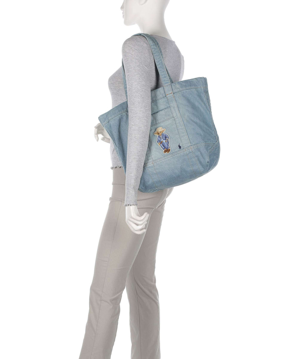 Polo Ralph Lauren Bear Traveller Tote bag washed denim