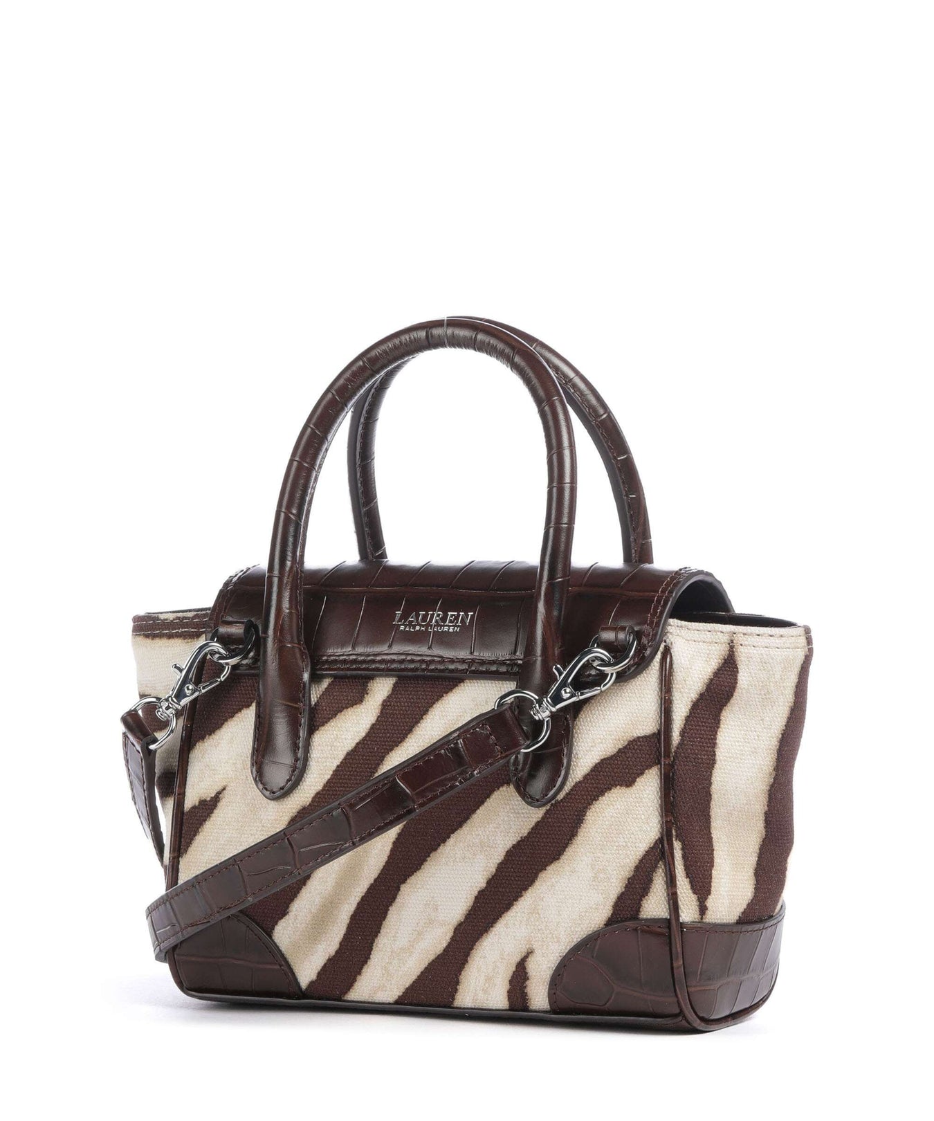 Lauren Ralph Lauren Tanner Small Handbag zebra/dark hickory